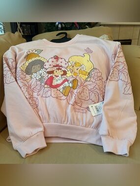 Strawberry Shortcake Pastel Pink Graphic Sweatshirt